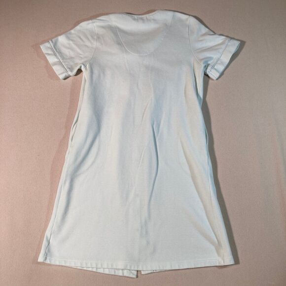 Miss Elaine Bath Robe Med Mint Green‎ Waffle Knit Embroidered Cottagecore Granny - Picture 10 of 11